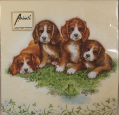Four Doggies Design 3 ply paper Napkins (20)