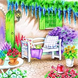 Garden Seat Design Three Ply Paper Napkins (20)