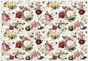 Gift Wrapping Paper. Large Size 1m x 0.7m. Roses Design