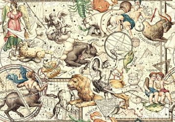 Gift Wrapping Paper. Large Size 1m x 0.7m. Zodiac Design