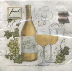 White Wine Design, three ply paper Napkins (20)
