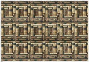 Gift Wrapping Paper. Large Size 1m x 0.7m. Books Design x two