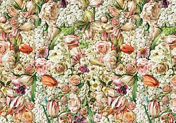 Gift Wrapping Paper. Large Size 1m x 0.7m. Tulips Design x two