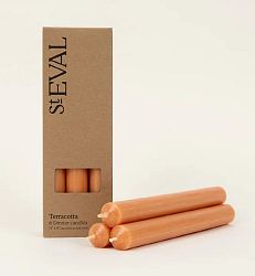 Unscented Terracotta Coloured Dinner Candle 7/8ths x 8 inches x 6